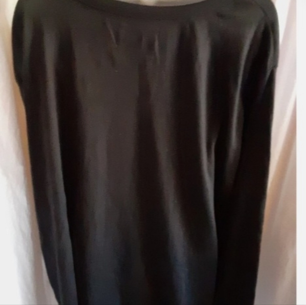 Raiders Women's Logo Team Lockup Long Sleeve V-Neck T-Shirt - Black 2XL NWT - Picture 4 of 5